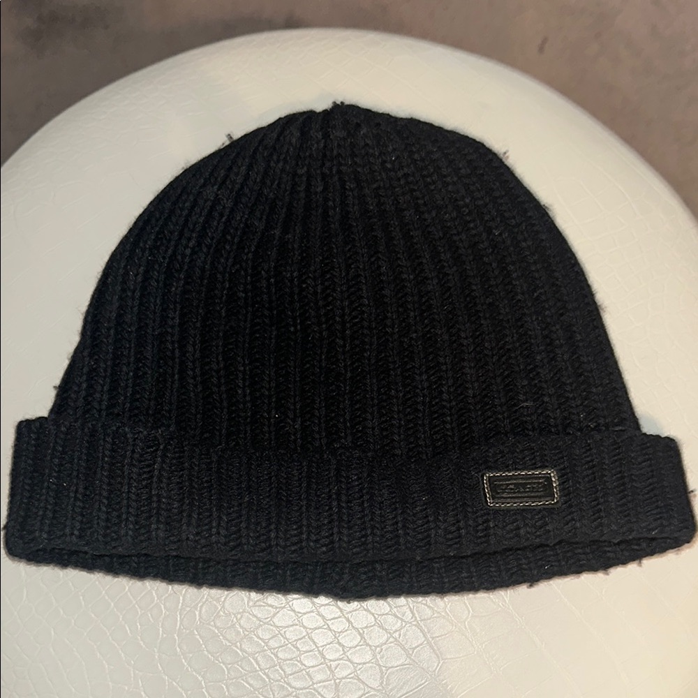Coach Black Knit Beanie